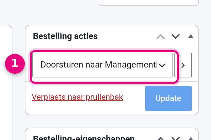 Bestelactie Doorsturen naar Managementboek